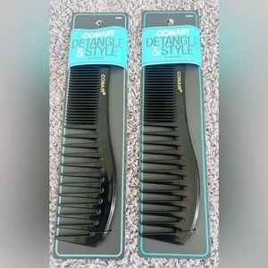 Conair Detangle & Style Super Comb Lot Of 2 NEW
